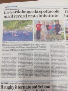 Giornale di Brescia 07.05.2018 - Grande il nostro Giuliano e la sua canoa!